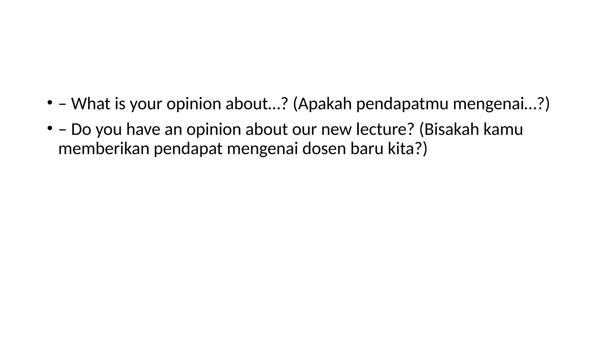 Asking for opinion pptx presentation pptx