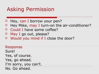 Asking for permission and Making a Request ESL | PPT