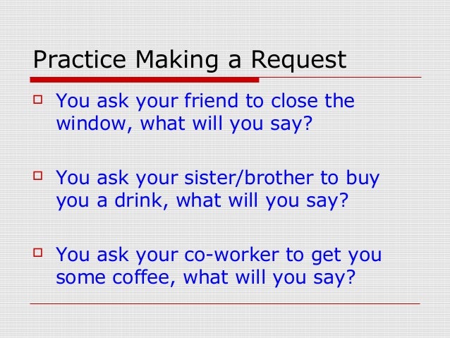 Asking for permission and Making a Request ESL
