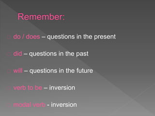 Asking Questions in English | PPTX