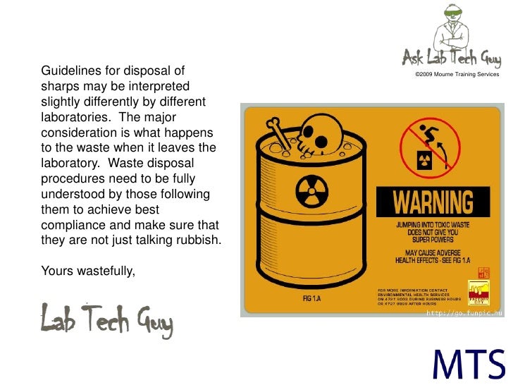 Lab Tech Guy on sharps in the lab