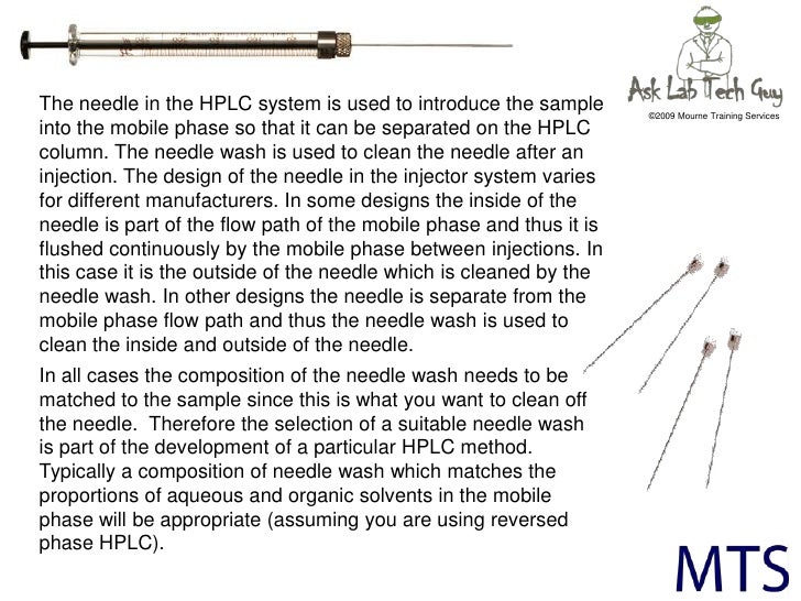 Lab Tech Guy on HPLC wash solvents