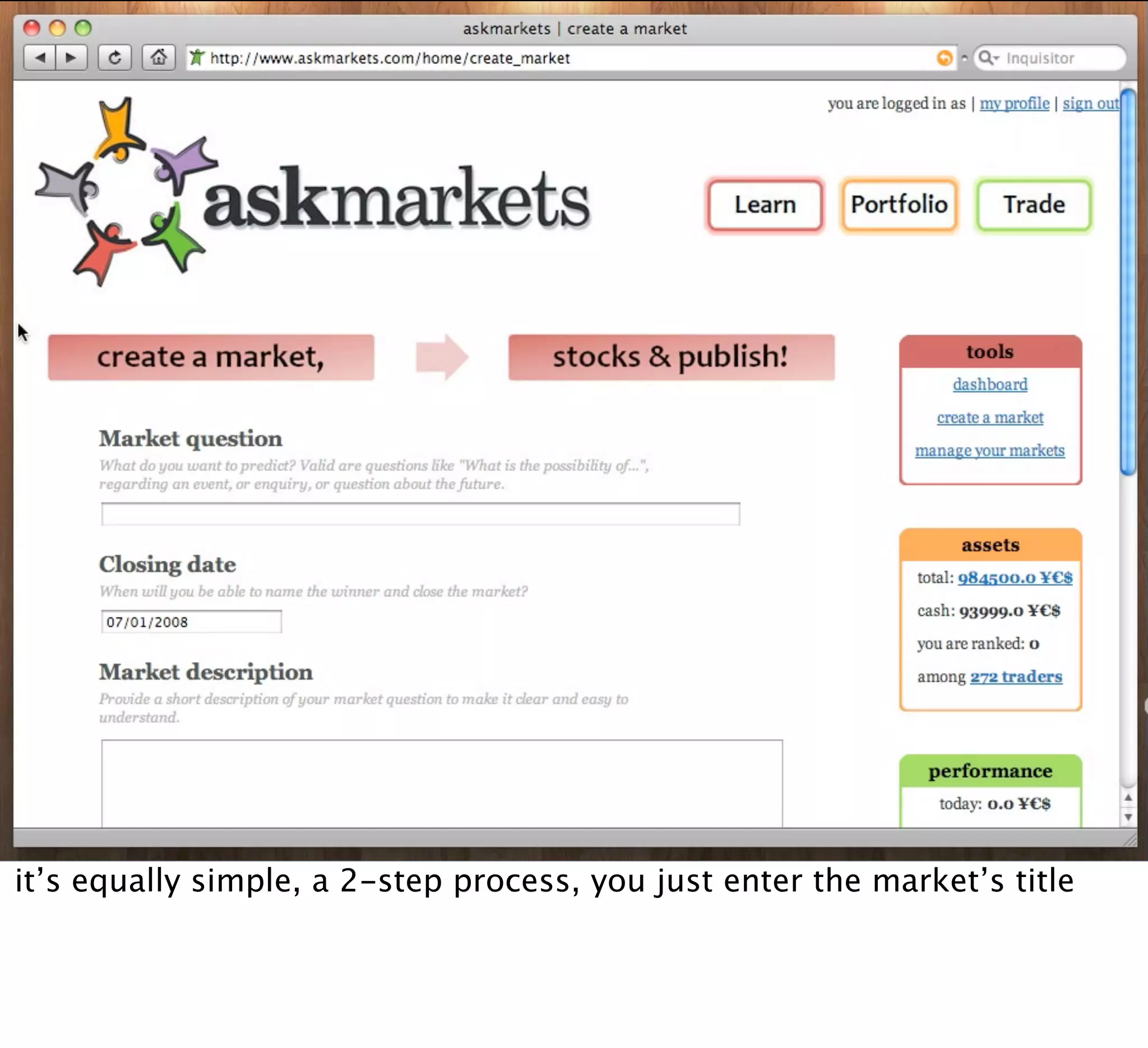 Presenting AskMarkets at the TechCrunch/OpenCoffee event in Athens