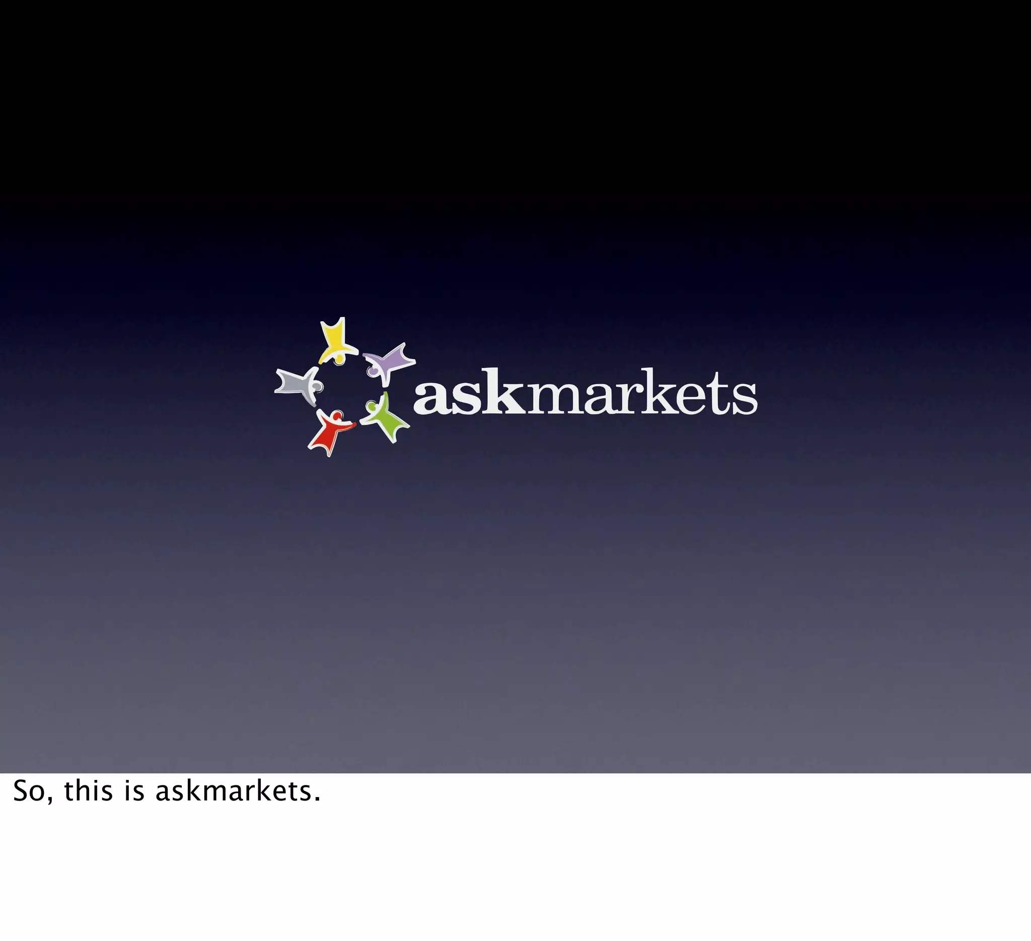 Presenting AskMarkets at the TechCrunch/OpenCoffee event in Athens