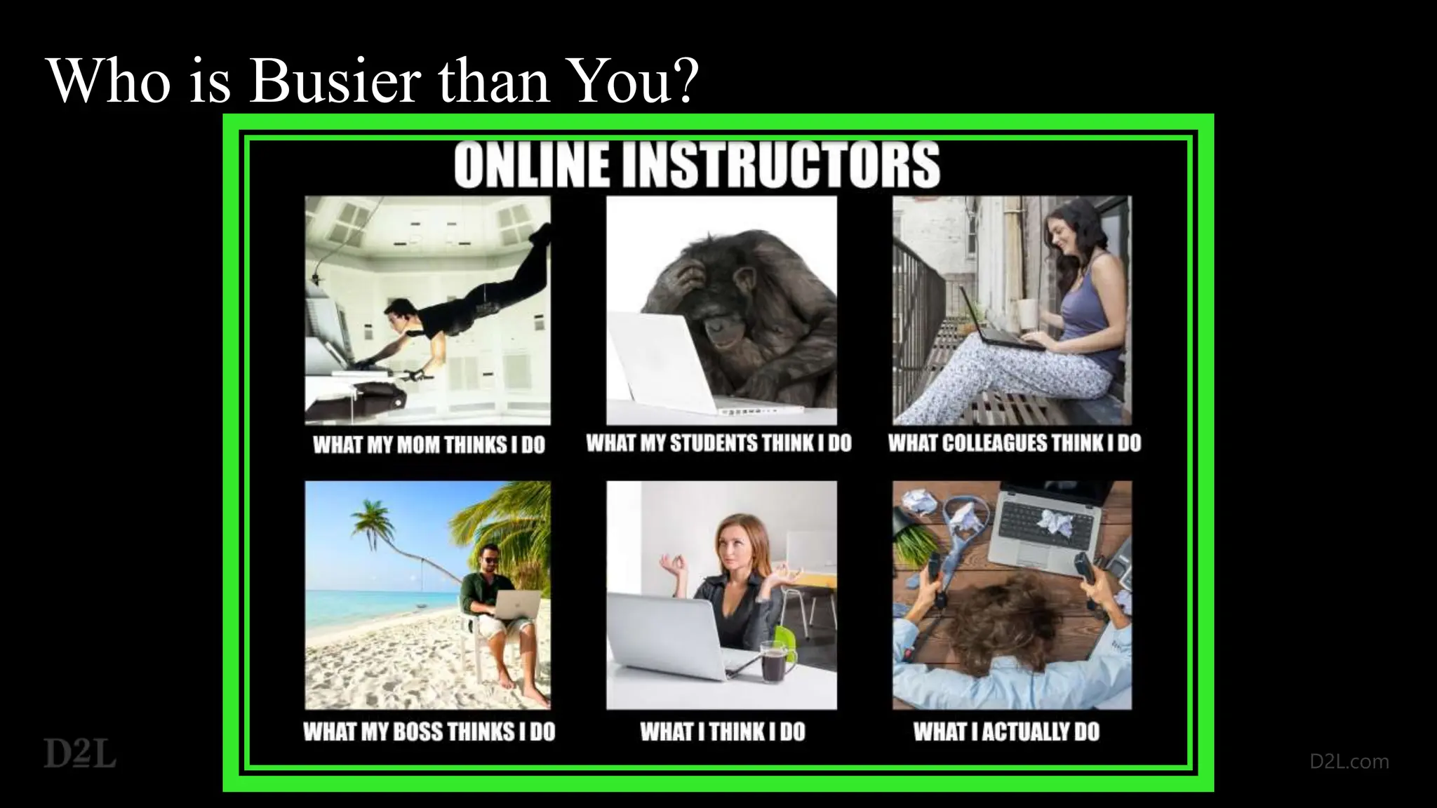 Who is Busier than You?
 