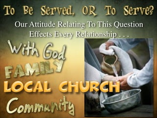 Our Attitude Relating To This Question
Effects Every Relationship . . .

 