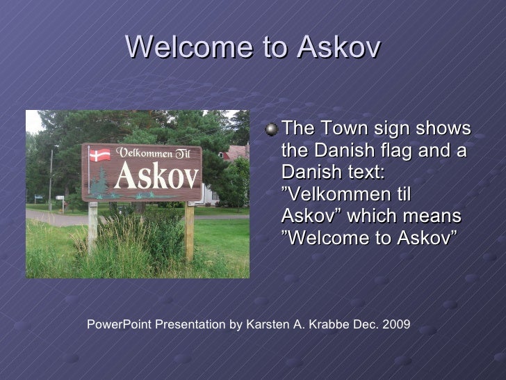 Askov Minnesota 2009 Diasshow