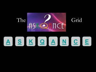 The                   Grid


A   S     K   Q   A   N   C      E
 