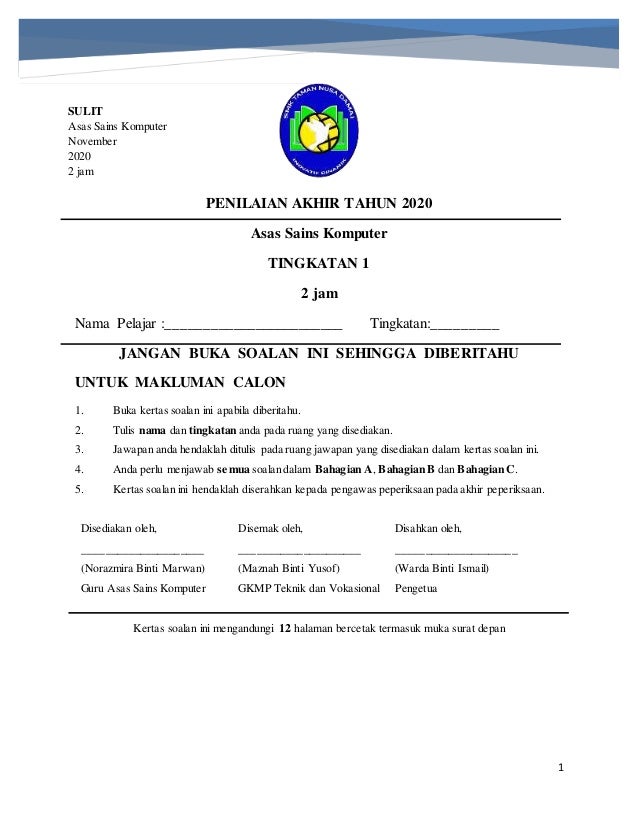 Skema Jawapan Ask Tingkatan 2