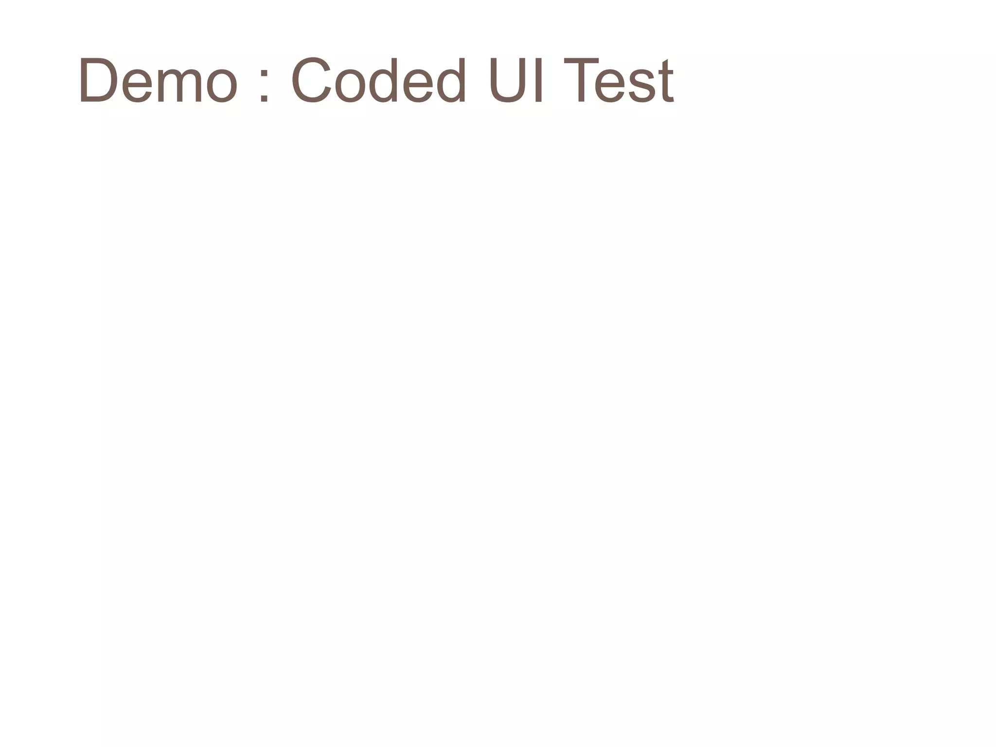 Demo : Intellitrace (Formally Historical Debugger)
