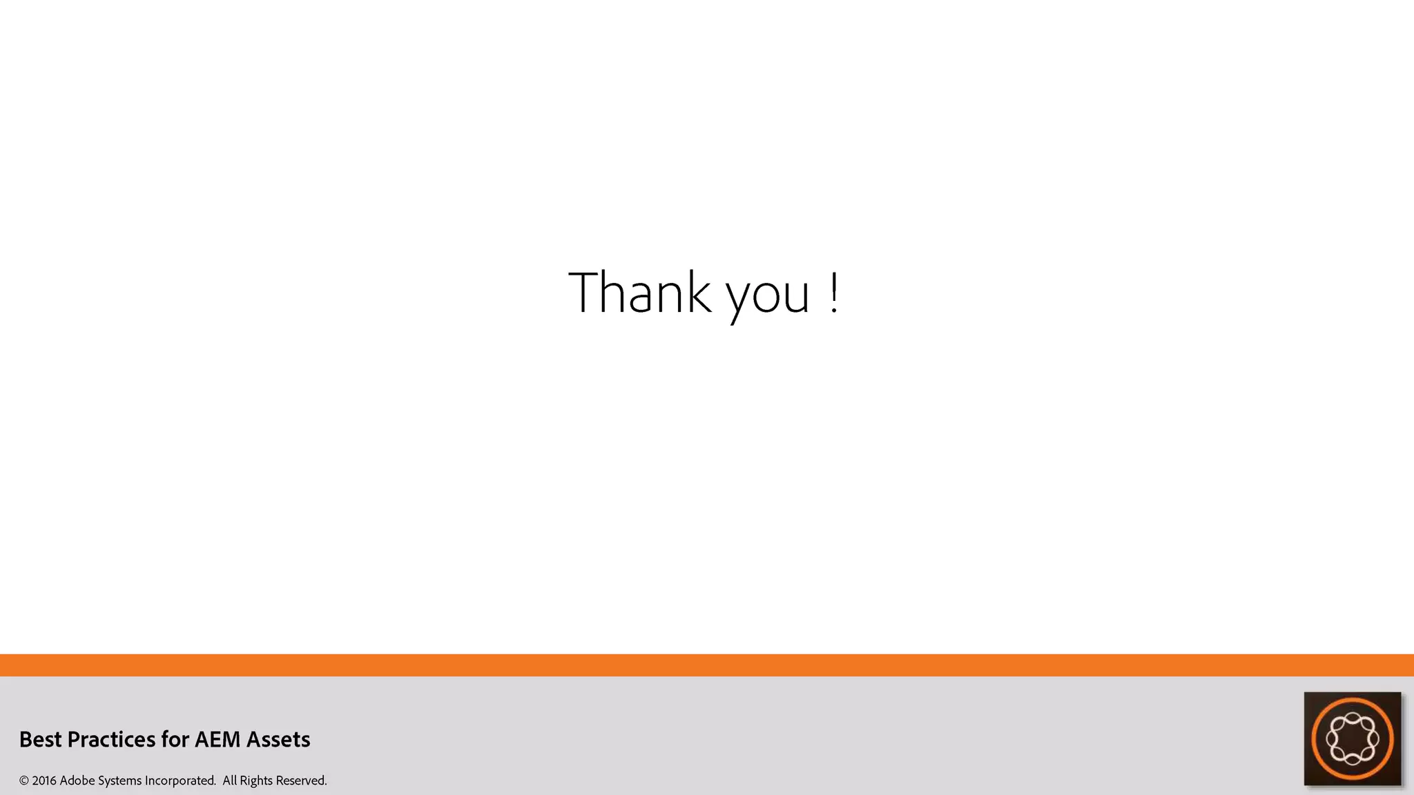 Ask the expert  AEM Assets best practices 092016