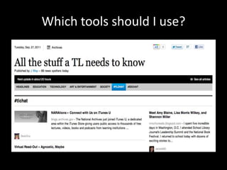 Which tools should I use?