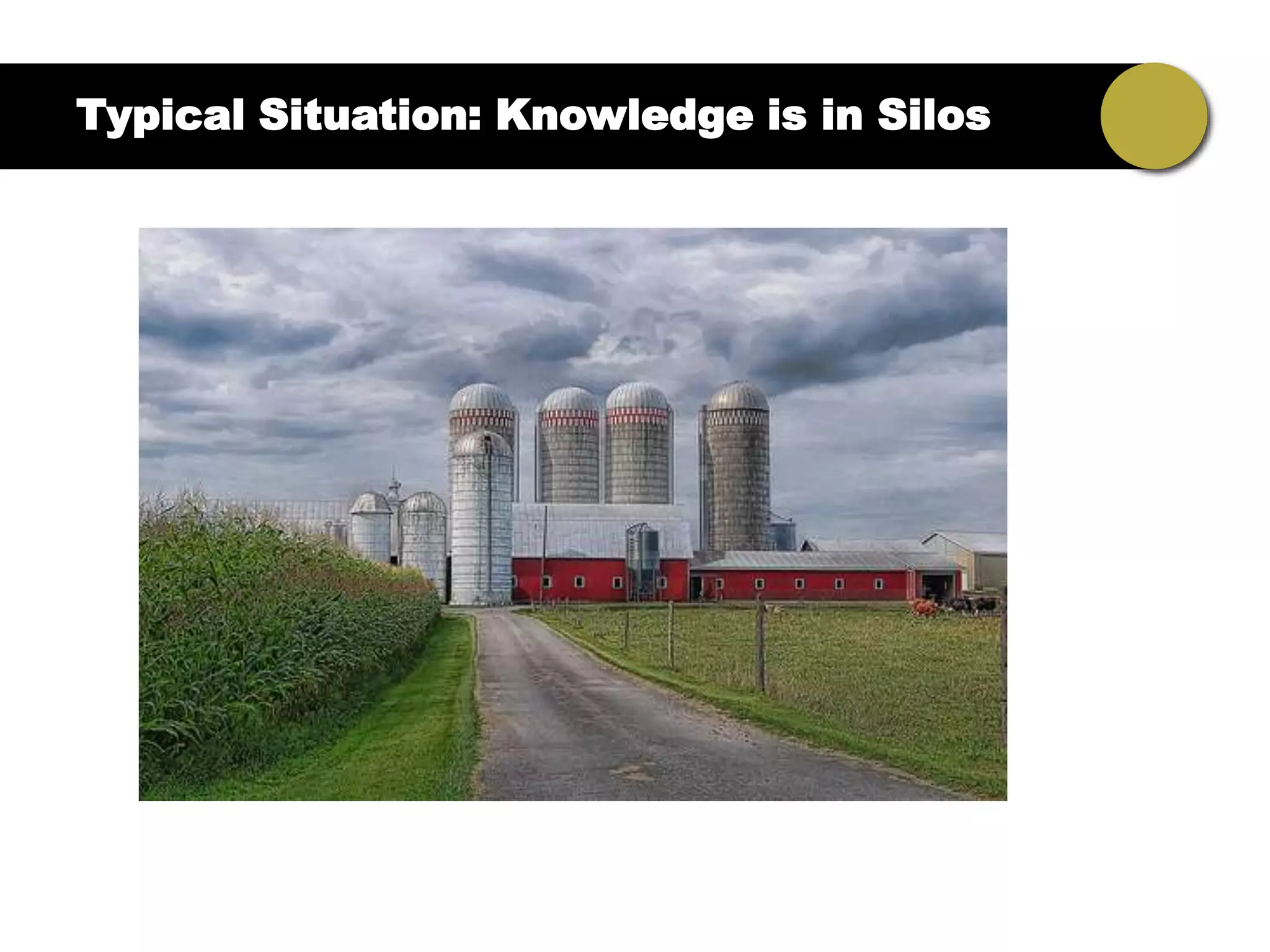 Typical Situation: Knowledge is in Silos
 