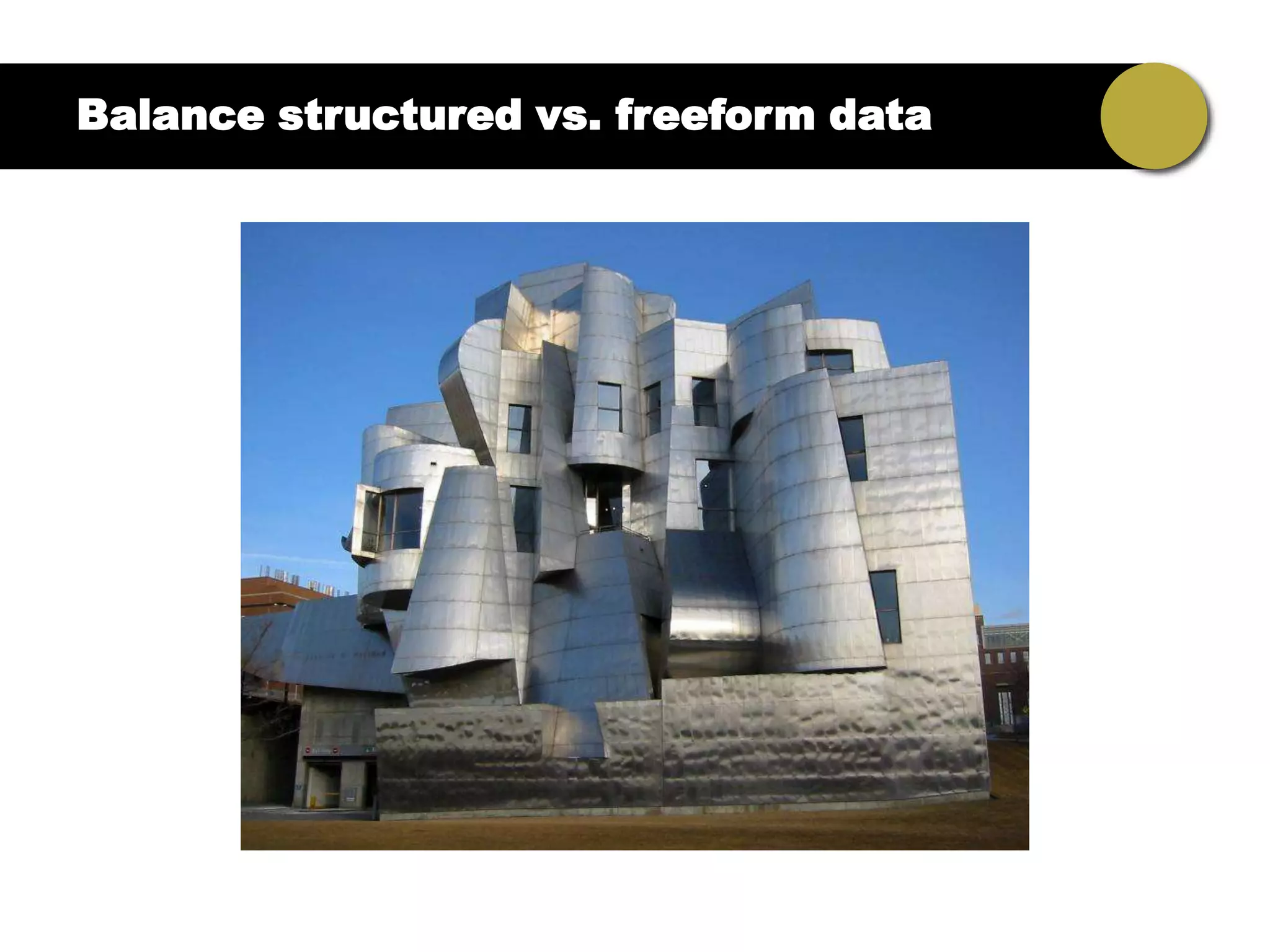Balance structured vs. freeform data
 