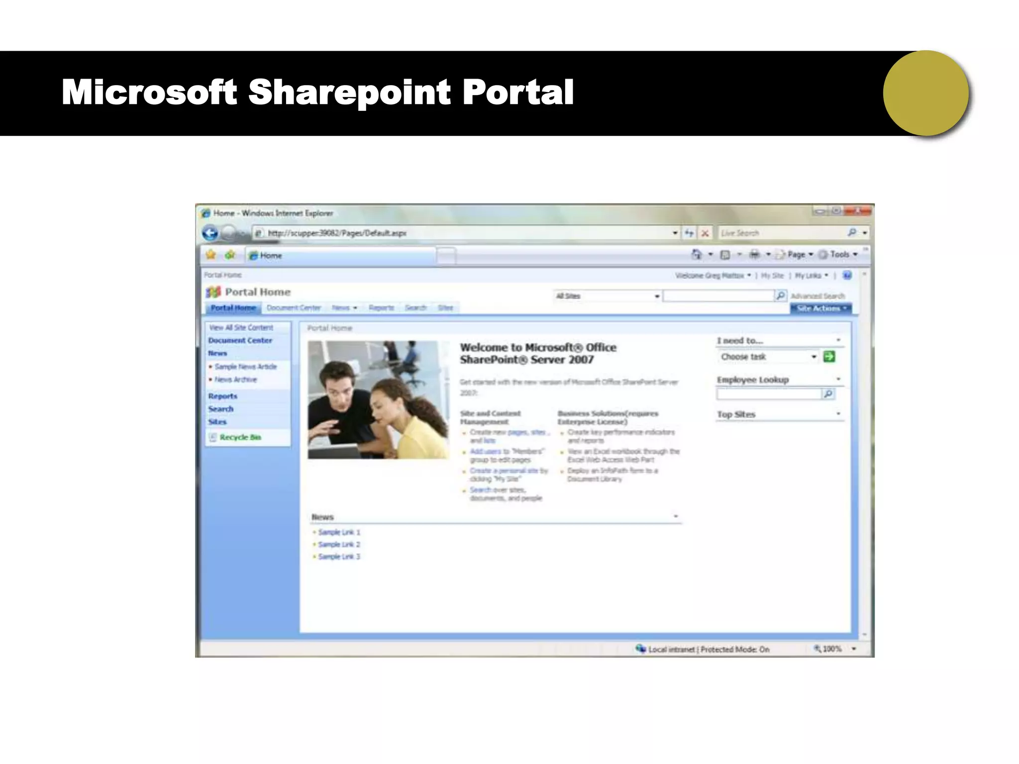 Microsoft Sharepoint Portal
 