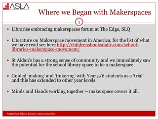 ASLA Makerspaces in the school library | PPTX