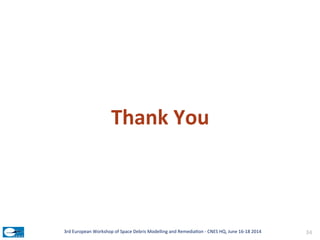 Thank	
  You	
  
3rd	
  European	
  Workshop	
  of	
  Space	
  Debris	
  Modelling	
  and	
  Remedia;on	
  -­‐	
  CNES	
  ...