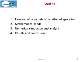The Removal of Large Space Debris Using Tethered Space Tug