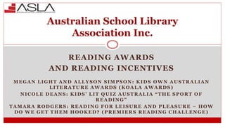 ASLA reading incentives | PPT