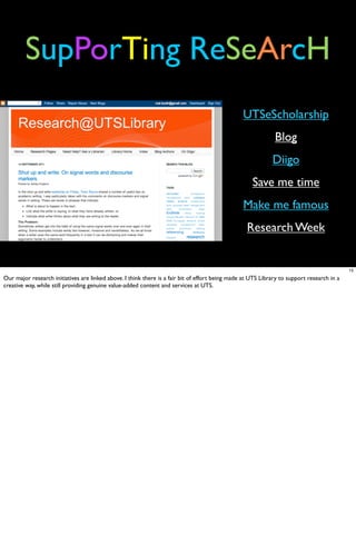 SupPorTing ReSeArcH
                                                                                                 UTSeS...