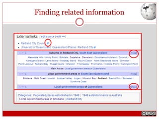 Finding related information
 