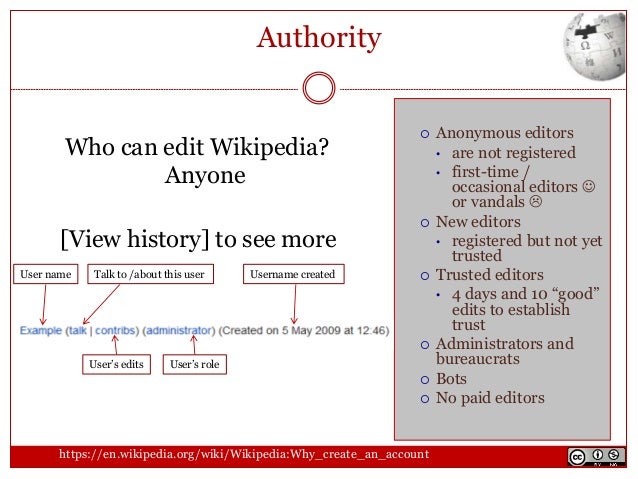 Information Literacy Lessons in Wikipedia