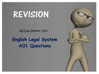 AS Law Session One:


English Legal System
   AO1 Questions
 