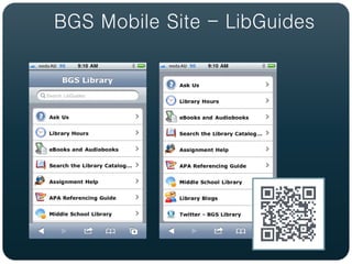 BGS Mobile Site - LibGuides
 