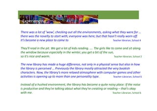 What makes an innovative school library learning space? | PDF