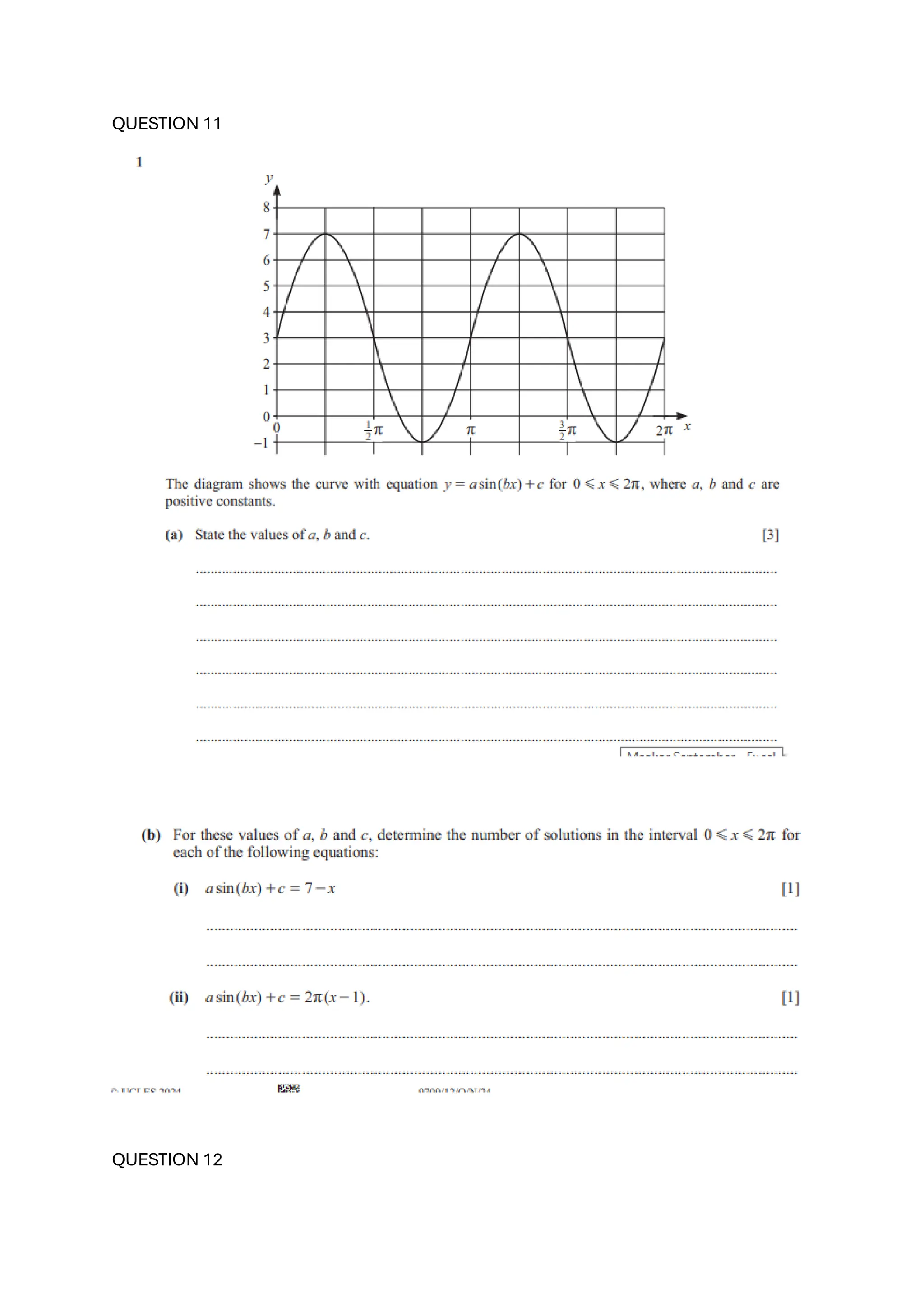 QUESTION 11
QUESTION 12
 