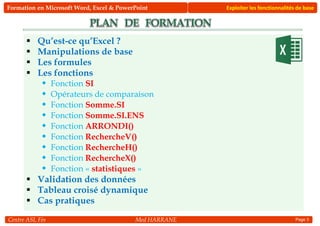Formation des outils Bureautiques (Word, Excel,Powerpoint) | PDF