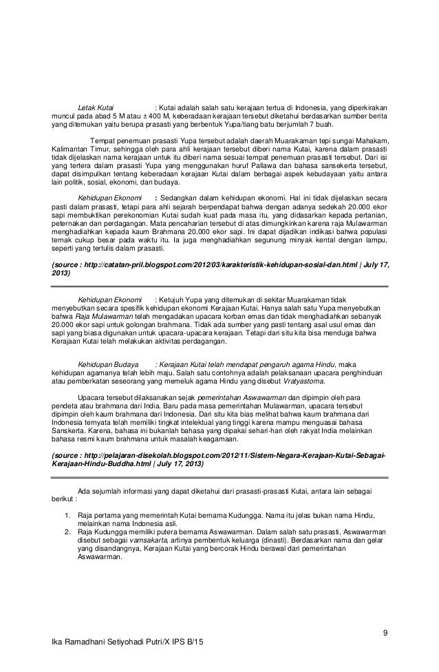 Artikel Tentang Kerajaan Kutai Berbagai Sumber