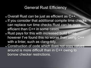 A Slice Of Rust - A quick look at the Rust programming language | PPT