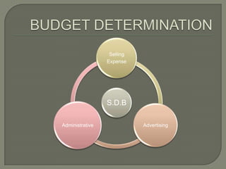 BUDGET DETERMINATION