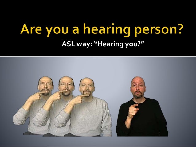 ASL Lesson 1