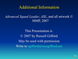 ASL Learn Advanced Squad Leader | PPT