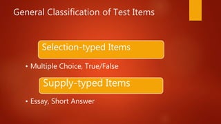 Test and Assessment Types | PPTX