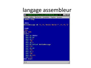 langage assembleur
 