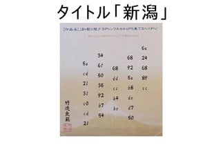 タイトル「新潟」
 