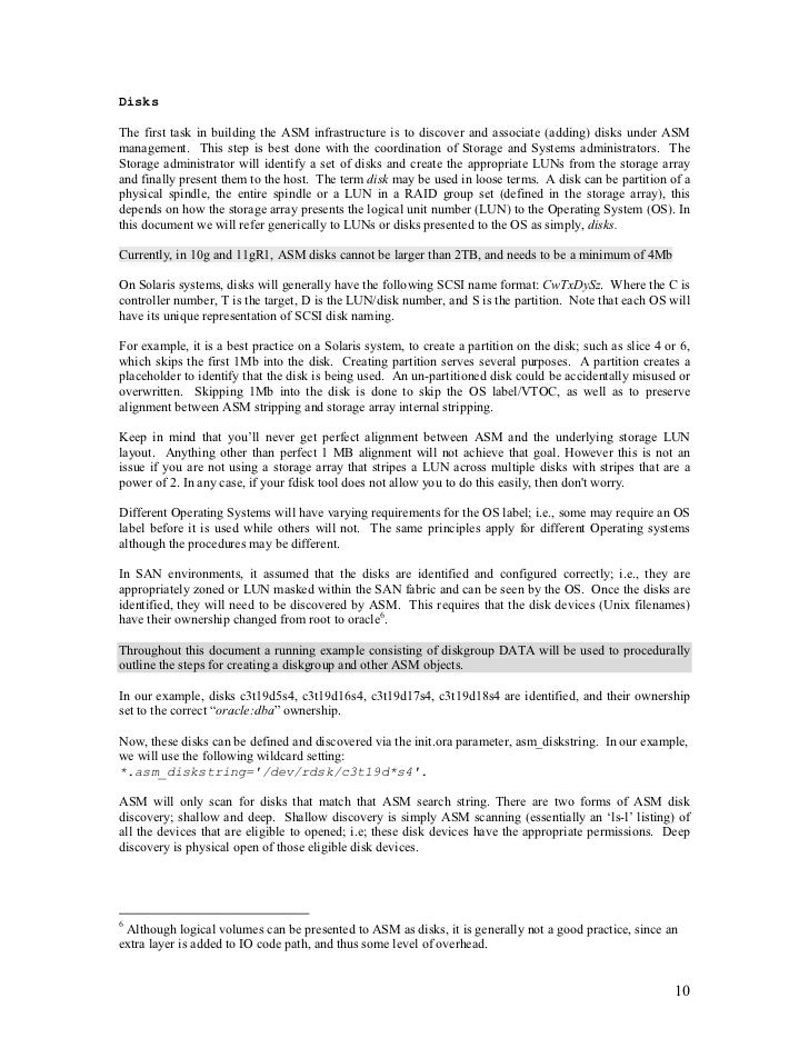 asm 11g r1 bestpractices 7 301 asm paper format