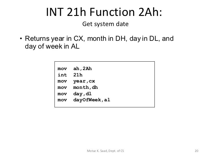 Assembly Language Lecture 2