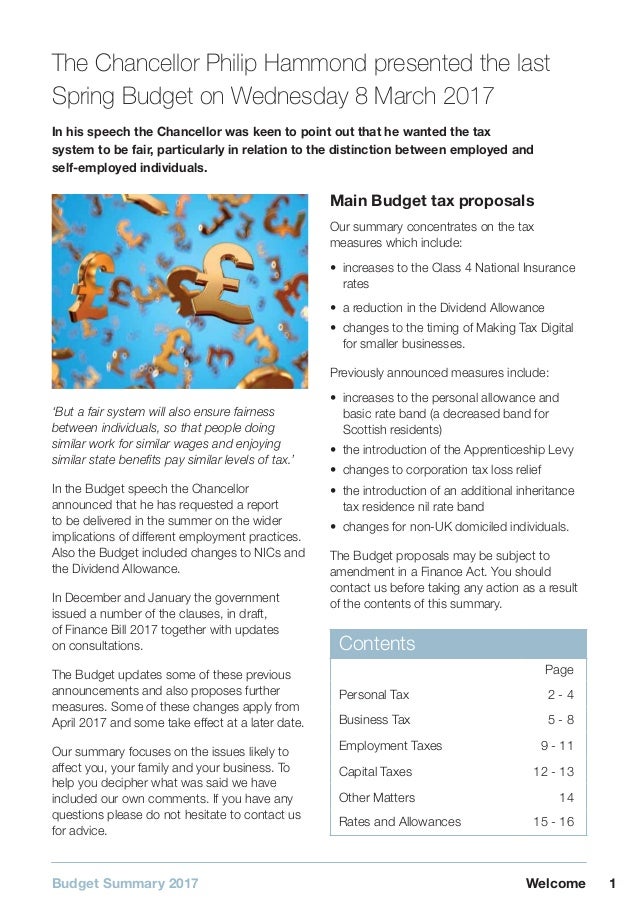 budget summary