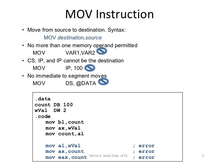 Assembly Language Lecture 4