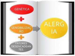 GENÉTICA
SENSIBILIZAÇ
ÃO
FATORES
DESENCADEAN
TES.
ALERG
IA
 