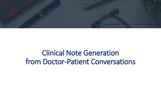 Large Language Models and Applications in Healthcare | PPTX