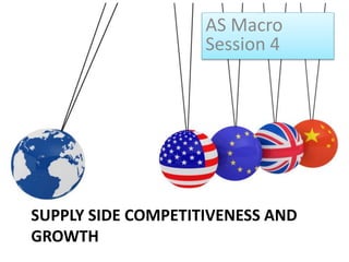 SUPPLY SIDE COMPETITIVENESS AND
GROWTH
AS Macro
Session 4
 