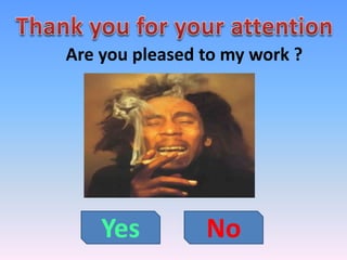 Are you pleased to my work ?
NoYes
 