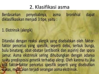 2. Klasifikasi asma
 