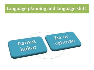 Language planning and language shift
 