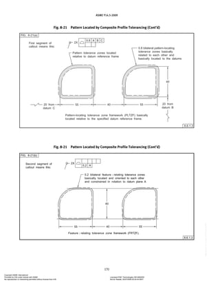 ASME Y14.5-2009
170
Fig. 8-21 Pattern Located by Composite Profile Tolerancing (Cont’d)
Fig. 8-21 Pattern Located by Composite Profile Tolerancing (Cont’d)
Copyright ASME International
Provided by IHS under license with ASME Licensee=FMC Technologies /5914950002
Not for Resale, 05/07/2009 00:24:44 MDT
No reproduction or networking permitted without license from IHS
--`,,`,,,``,`,``,,``,`,`,,,`,`,`-`-`,,`,,`,`,,`---
 